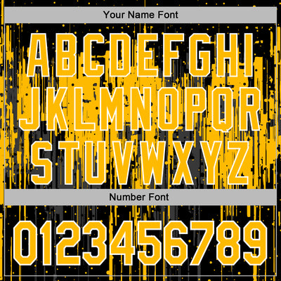 Custom Stitched Black Gold-White Dripping Splatter Sports Pullover Sweatshirt Hoodie