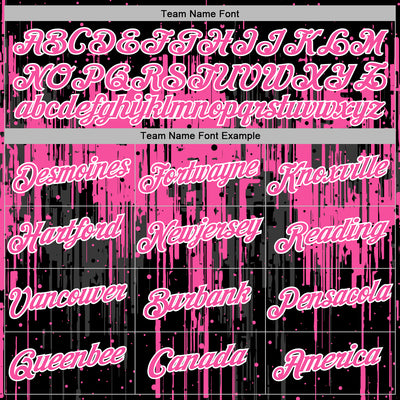 Custom Stitched Black Pink-White Dripping Splatter Sports Pullover Sweatshirt Hoodie