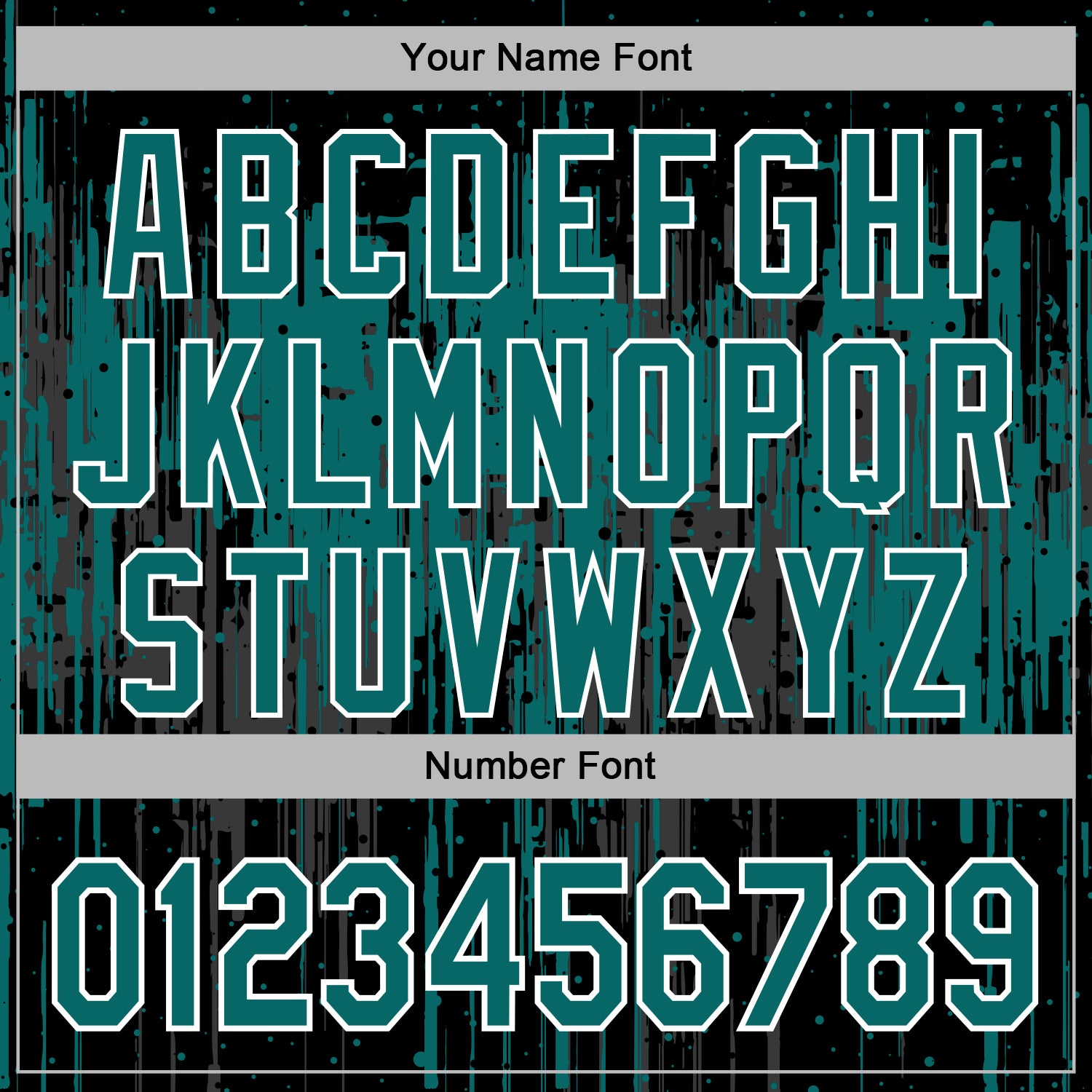 Custom Stitched Black Teal-White Dripping Splatter Sports Pullover Sweatshirt Hoodie