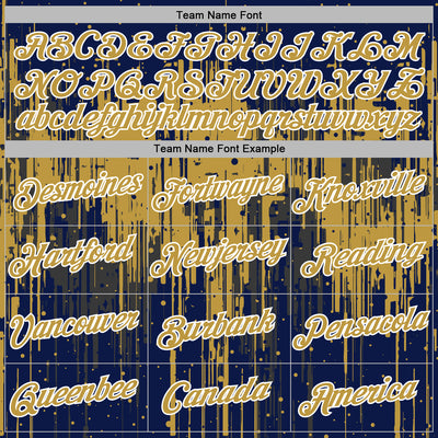 Custom Stitched Navy Old Gold-White Dripping Splatter Sports Pullover Sweatshirt Hoodie