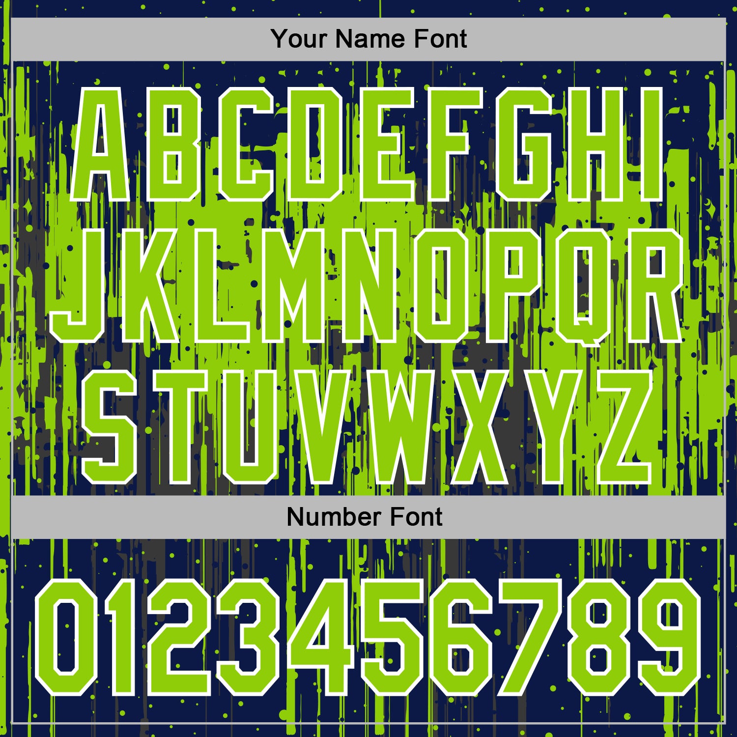 Custom Stitched Navy Neon Green-White Dripping Splatter Sports Pullover Sweatshirt Hoodie