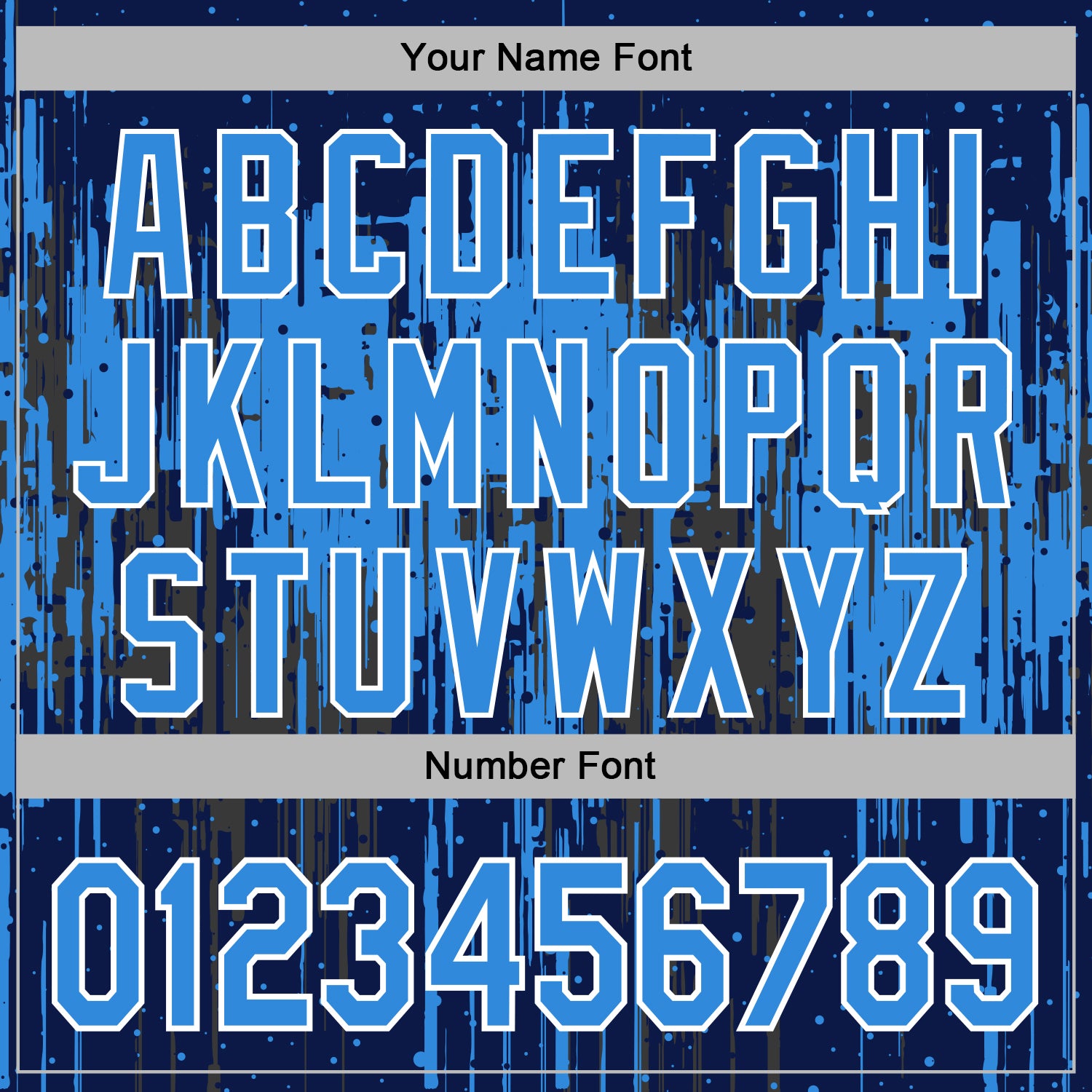 Custom Stitched Navy Powder Blue-White Dripping Splatter Sports Pullover Sweatshirt Hoodie