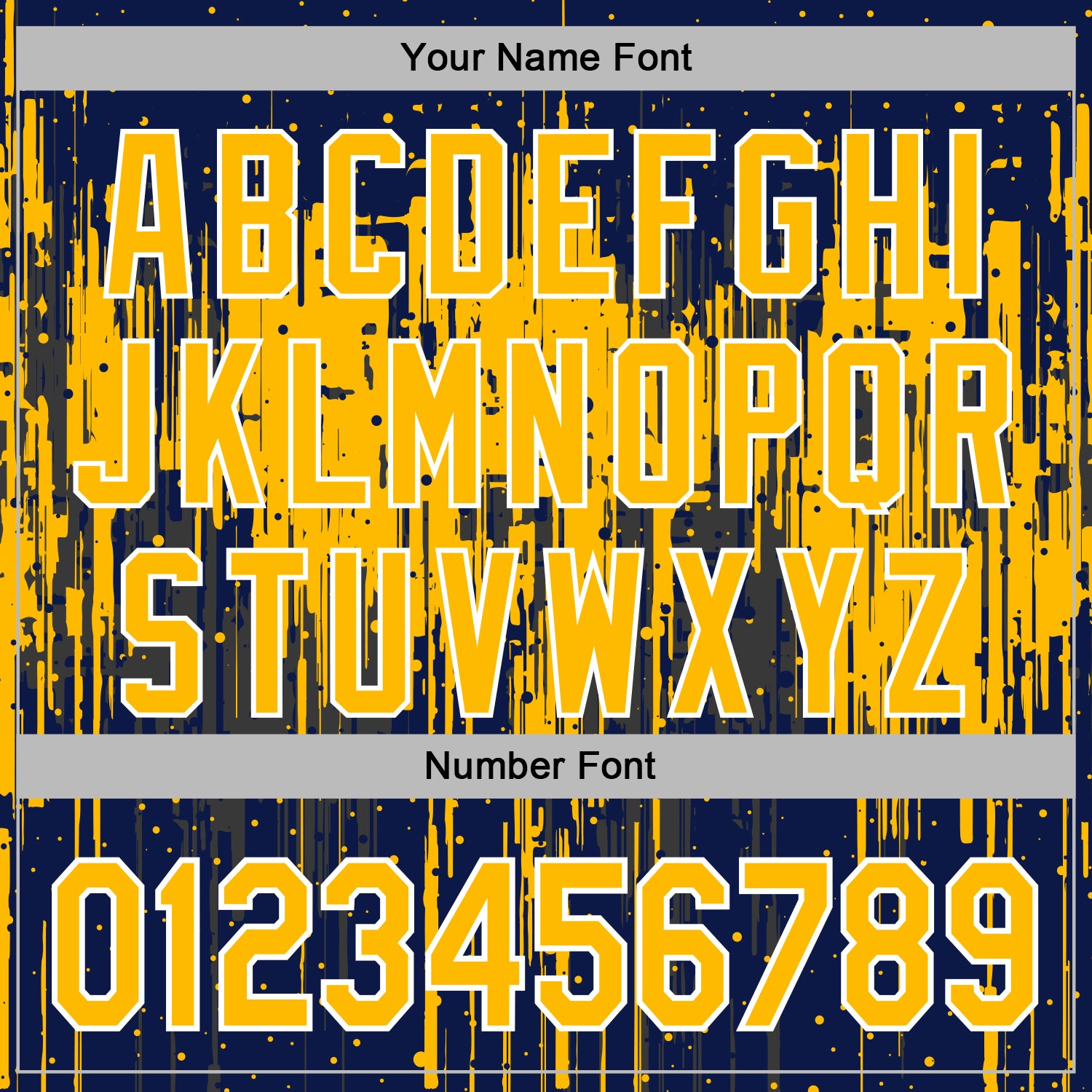 Custom Stitched Navy Gold-White Dripping Splatter Sports Pullover Sweatshirt Hoodie