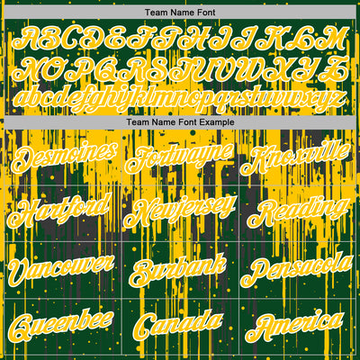 Custom Stitched Green Yellow-White Dripping Splatter Sports Pullover Sweatshirt Hoodie