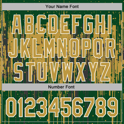 Custom Stitched Green Old Gold-White Dripping Splatter Sports Pullover Sweatshirt Hoodie