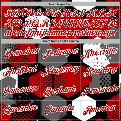 Custom Stitched Black Red-White Geometric Shape Pattern Sports Pullover Sweatshirt Hoodie