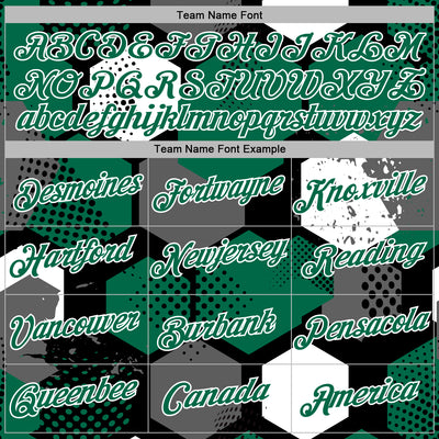 Custom Stitched Black Kelly Green-White Geometric Shape Pattern Sports Pullover Sweatshirt Hoodie