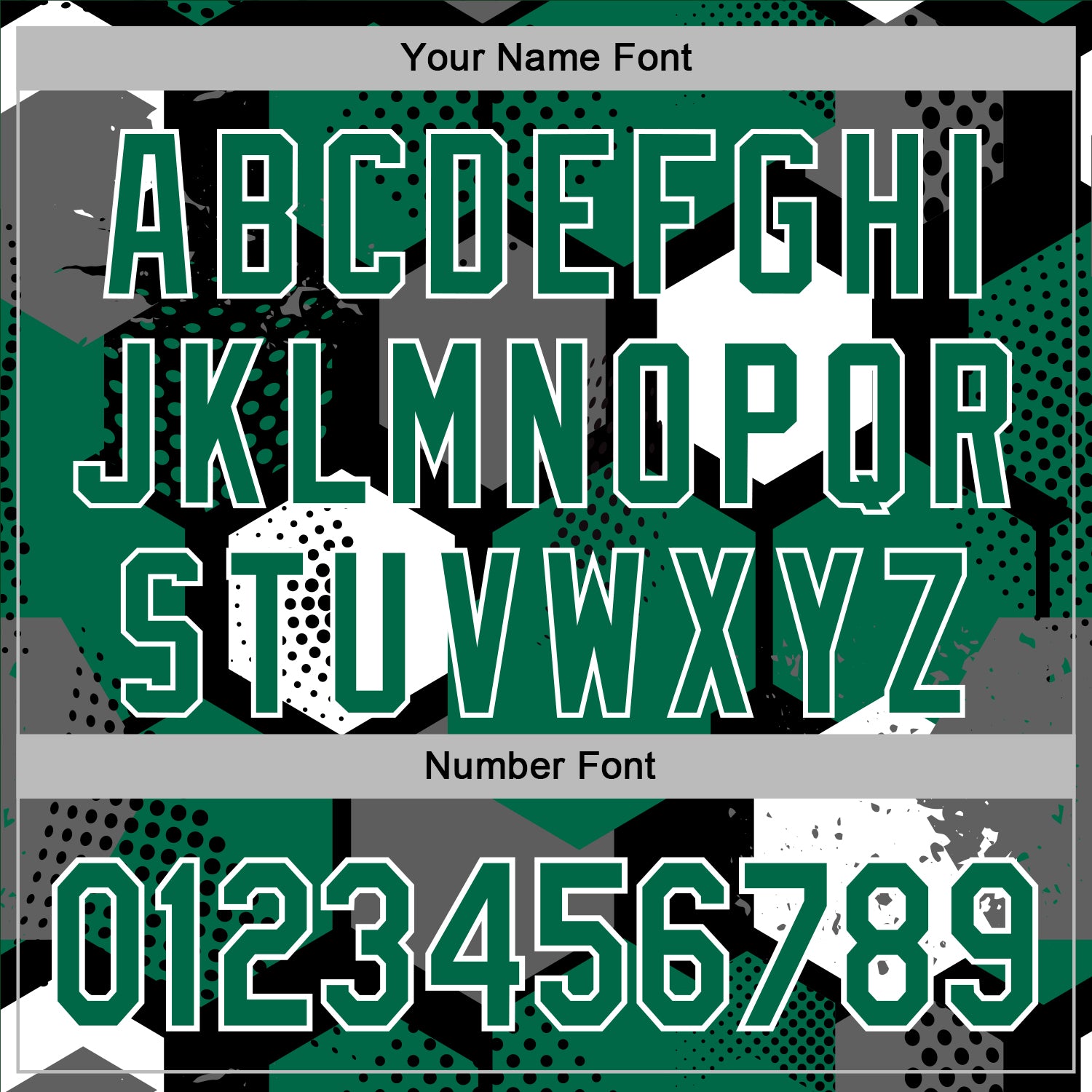 Custom Stitched Black Kelly Green-White Geometric Shape Pattern Sports Pullover Sweatshirt Hoodie