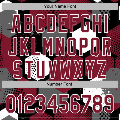 Custom Stitched Black Crimson-White Geometric Shape Pattern Sports Pullover Sweatshirt Hoodie