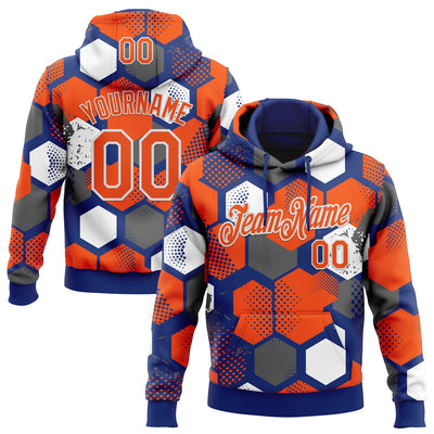 Custom Stitched Royal Orange-White Geometric Shape Pattern Sports Pullover Sweatshirt Hoodie