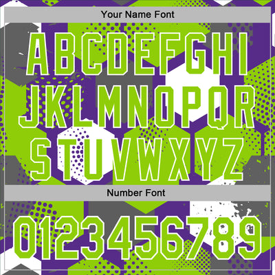 Custom Stitched Purple Neon Green-White Geometric Shape Pattern Sports Pullover Sweatshirt Hoodie