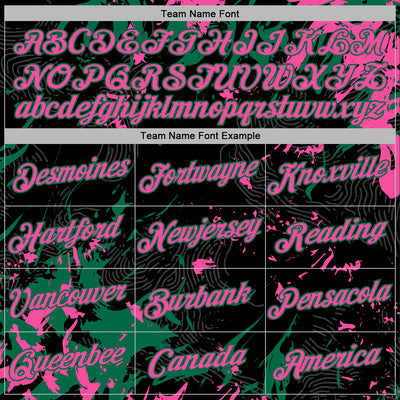 Custom Stitched Black Pink-Kelly Green Splash Sports Pullover Sweatshirt Hoodie