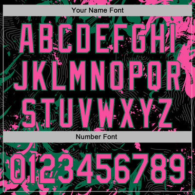 Custom Stitched Black Pink-Kelly Green Splash Sports Pullover Sweatshirt Hoodie