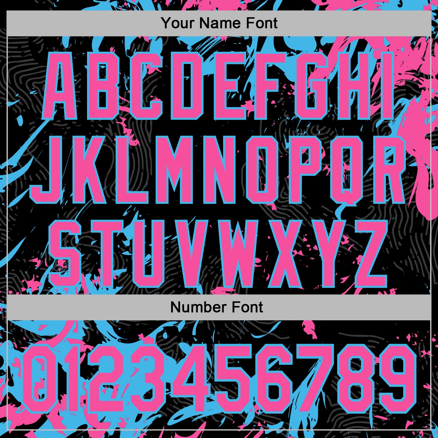 Custom Stitched Black Pink-Sky Blue Splash Sports Pullover Sweatshirt Hoodie