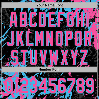 Custom Stitched Black Pink-Sky Blue Splash Sports Pullover Sweatshirt Hoodie