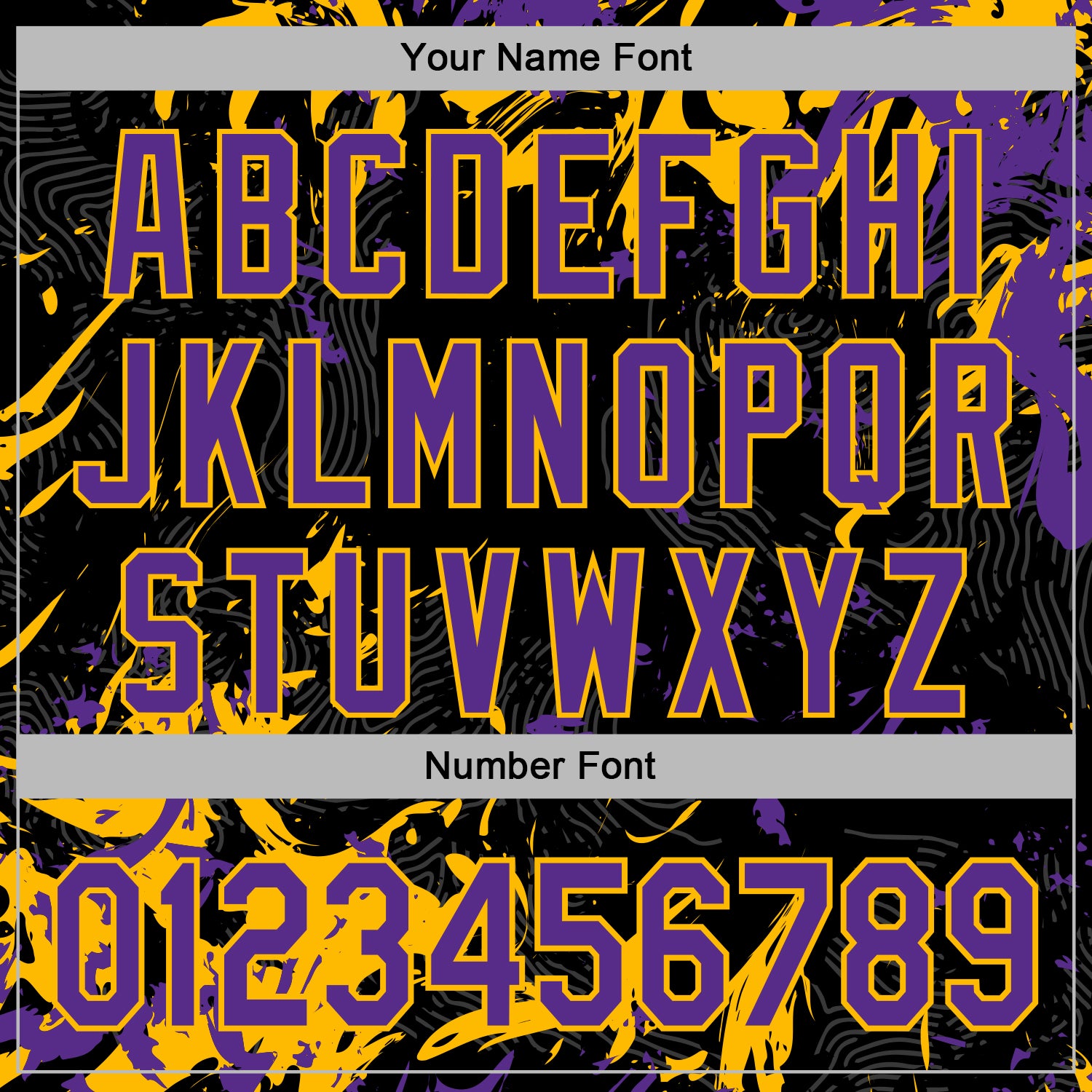 Custom Stitched Black Purple-Gold Splash Sports Pullover Sweatshirt Hoodie