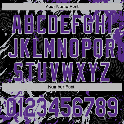 Custom Stitched Black Purple-Gray Splash Sports Pullover Sweatshirt Hoodie