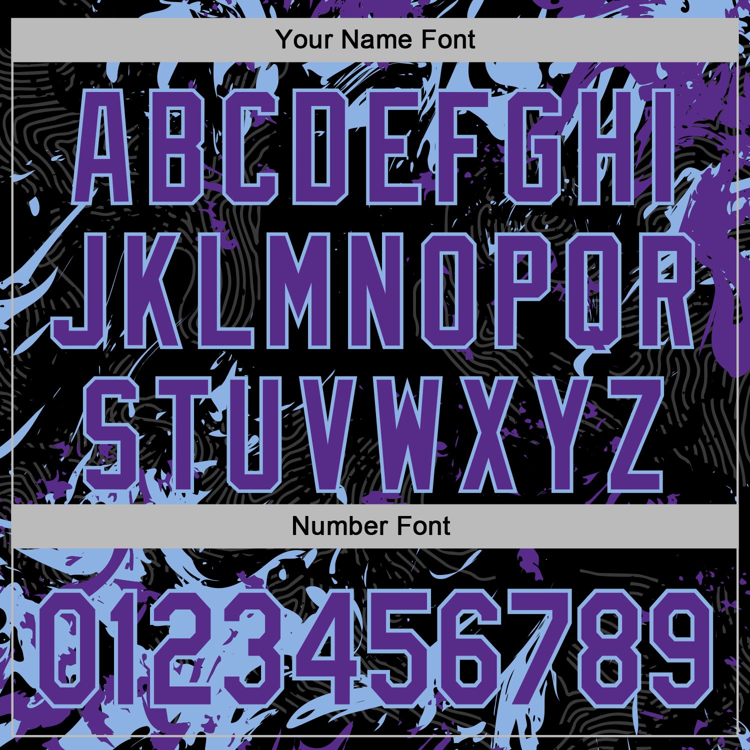 Custom Stitched Black Purple-Light Blue Splash Sports Pullover Sweatshirt Hoodie