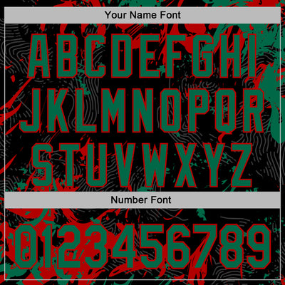 Custom Stitched Black Kelly Green-Red Splash Sports Pullover Sweatshirt Hoodie