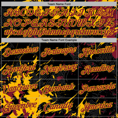 Custom Stitched Black Crimson-Gold Splash Sports Pullover Sweatshirt Hoodie