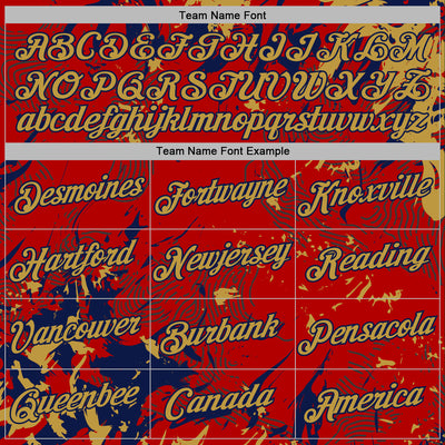 Custom Stitched Red Old Gold-Navy Splash Sports Pullover Sweatshirt Hoodie