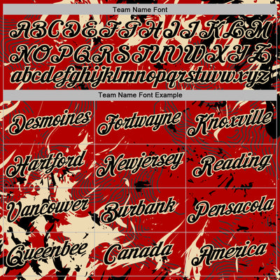 Custom Stitched Red Black-Cream Splash Sports Pullover Sweatshirt Hoodie