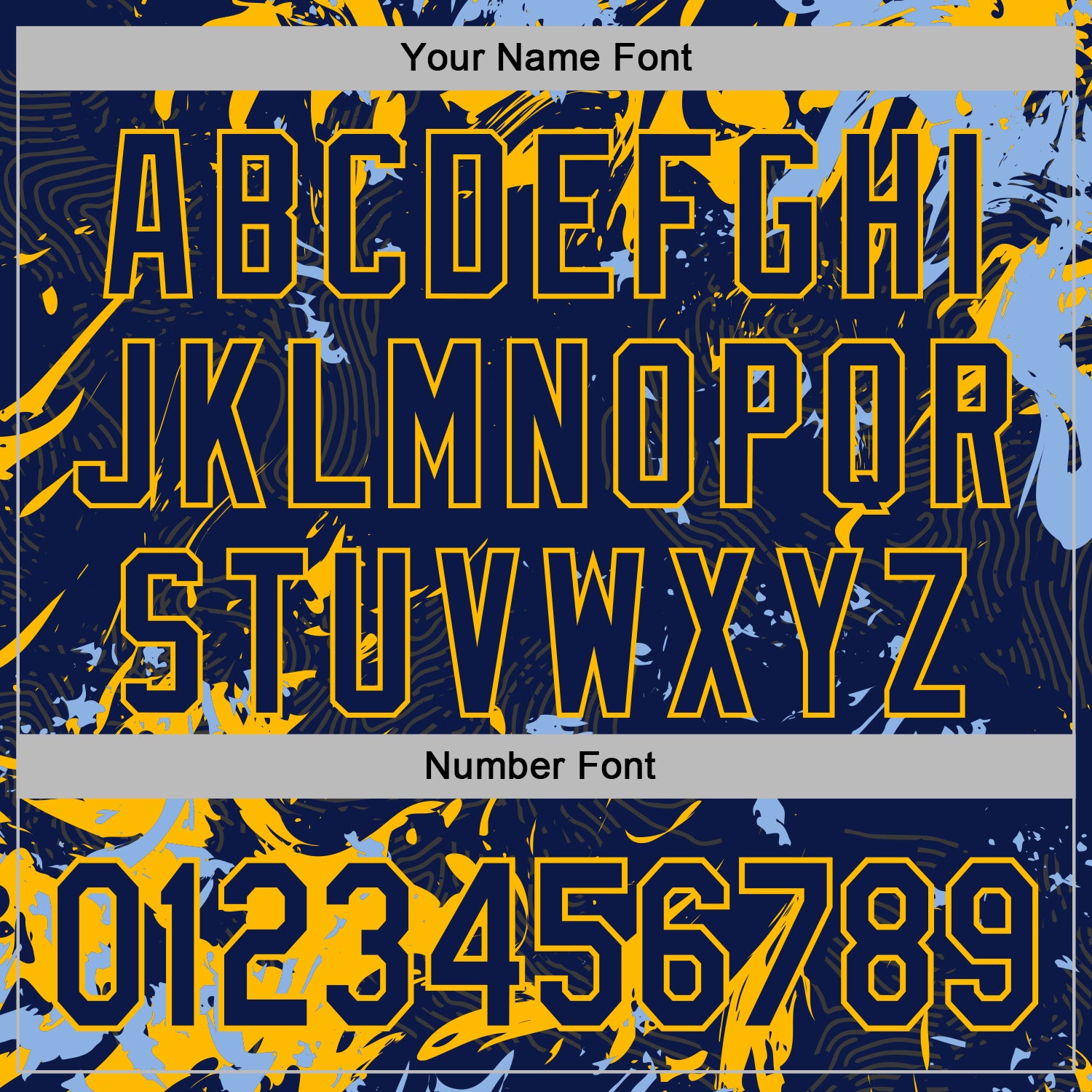 Custom Stitched Navy Gold-Light Blue Splash Sports Pullover Sweatshirt Hoodie