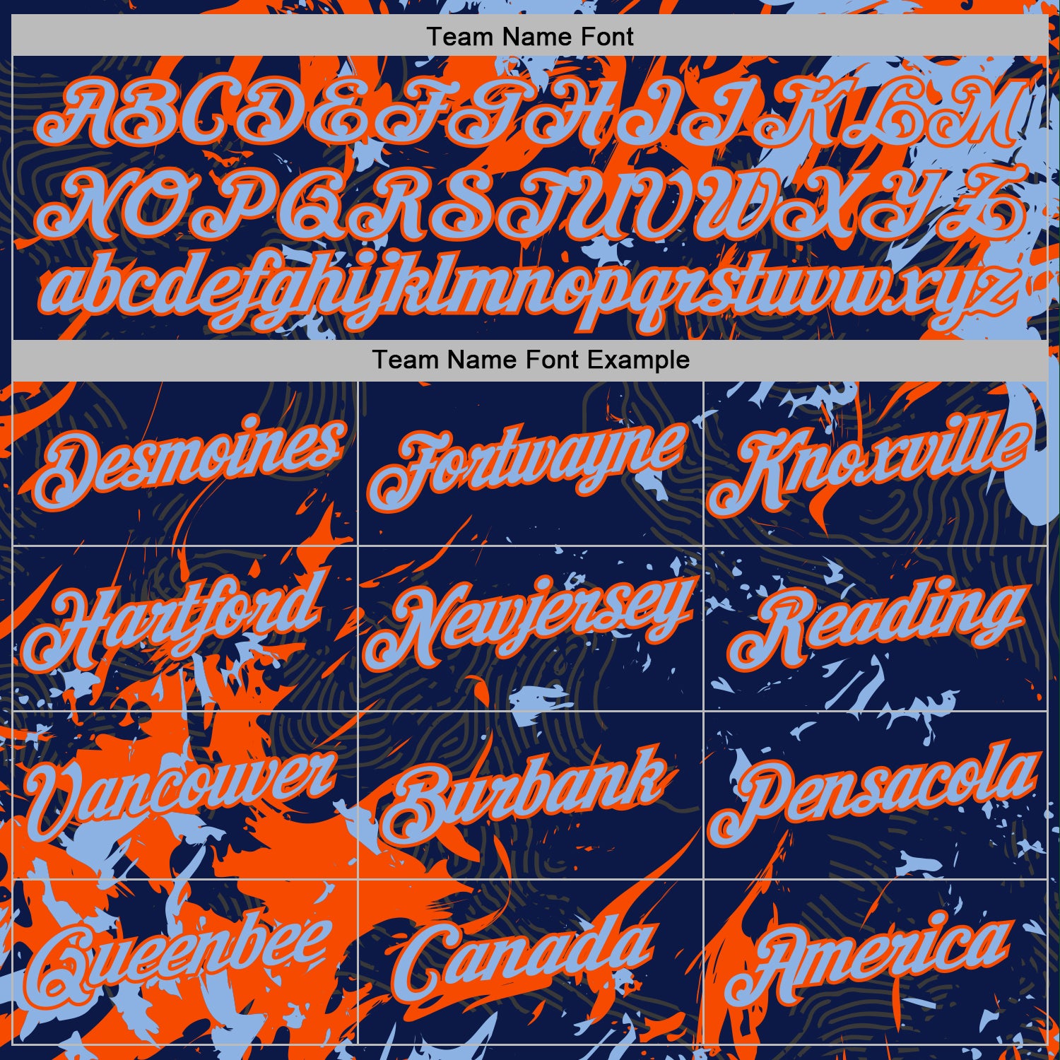 Custom Stitched Navy Light Blue-Orange Splash Sports Pullover Sweatshirt Hoodie