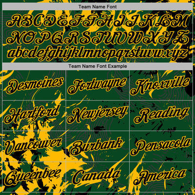 Custom Stitched Green Black-Gold Splash Sports Pullover Sweatshirt Hoodie