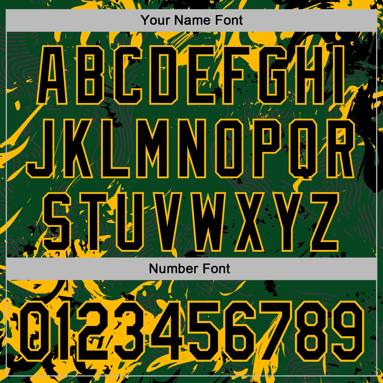 Custom Stitched Green Black-Gold Splash Sports Pullover Sweatshirt Hoodie