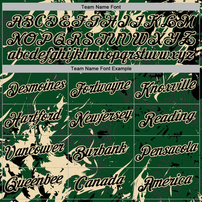 Custom Stitched Green Black-Cream Splash Sports Pullover Sweatshirt Hoodie