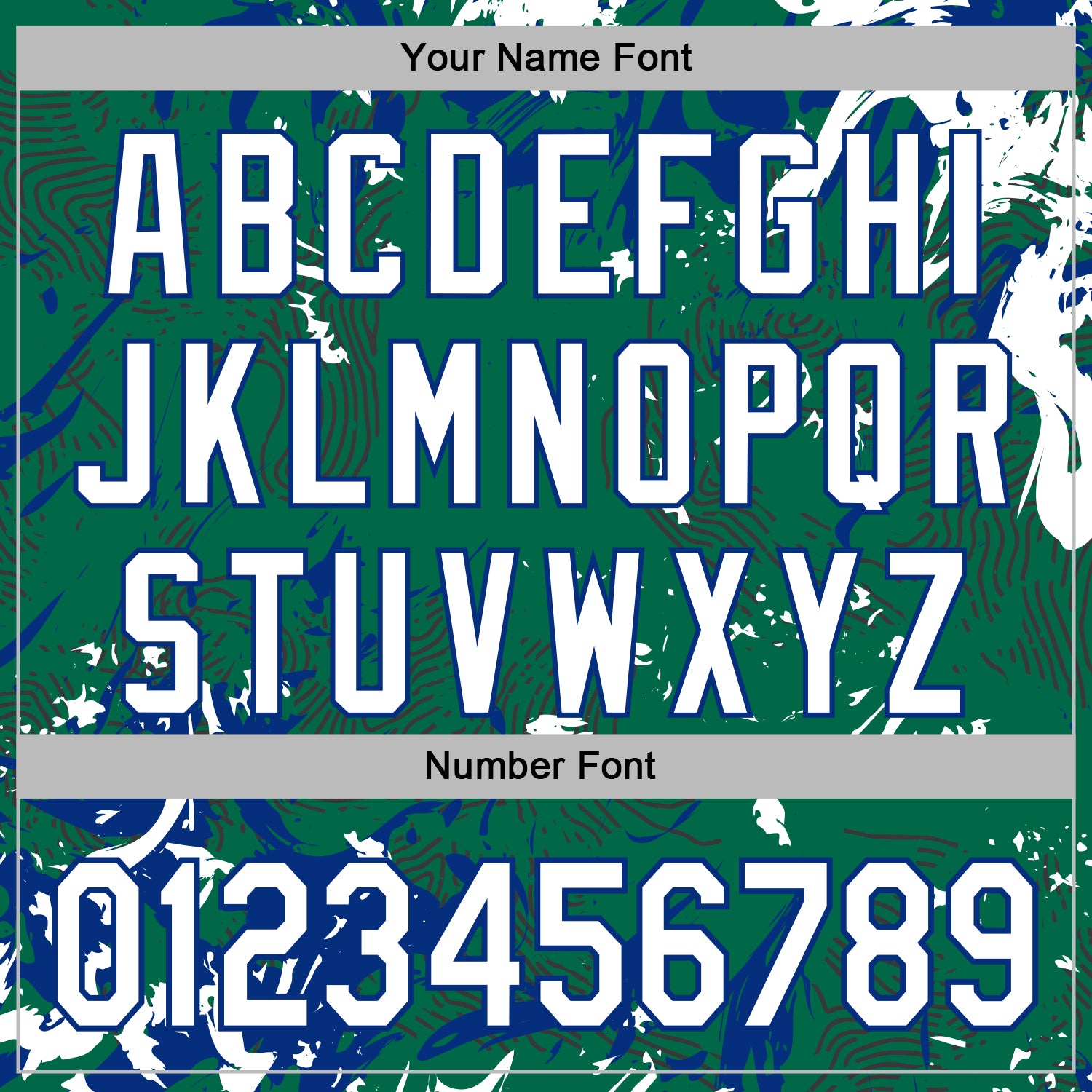 Custom Stitched Kelly Green White-Royal Splash Sports Pullover Sweatshirt Hoodie