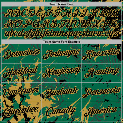 Custom Stitched Kelly Green Black-Old Gold Splash Sports Pullover Sweatshirt Hoodie