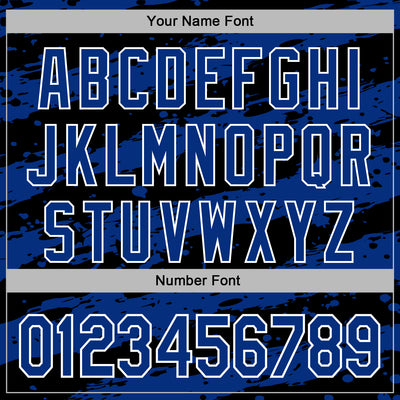 Custom Stitched Black Royal-White Splash Torn Paper Style Sports Pullover Sweatshirt Hoodie