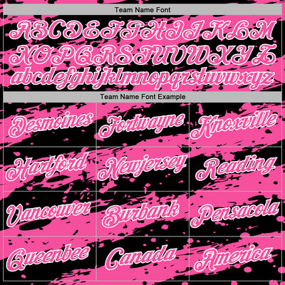 Custom Stitched Black Pink-White Splash Torn Paper Style Sports Pullover Sweatshirt Hoodie