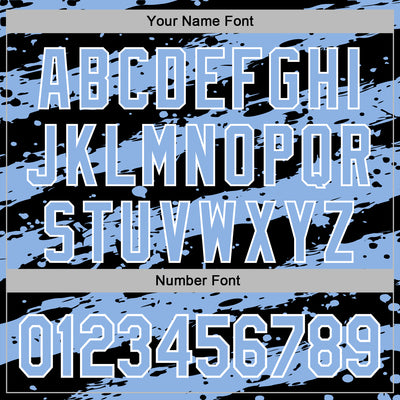 Custom Stitched Black Light Blue-White Splash Torn Paper Style Sports Pullover Sweatshirt Hoodie