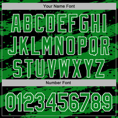 Custom Stitched Black Grass Green-White Splash Torn Paper Style Sports Pullover Sweatshirt Hoodie