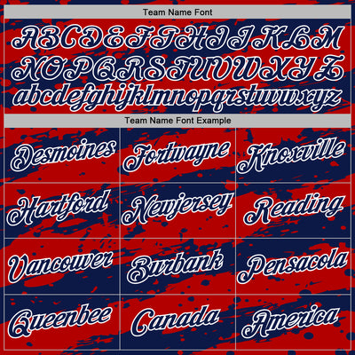 Custom Stitched Red Navy-White Splash Torn Paper Style Sports Pullover Sweatshirt Hoodie