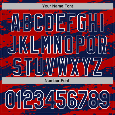 Custom Stitched Red Navy-White Splash Torn Paper Style Sports Pullover Sweatshirt Hoodie