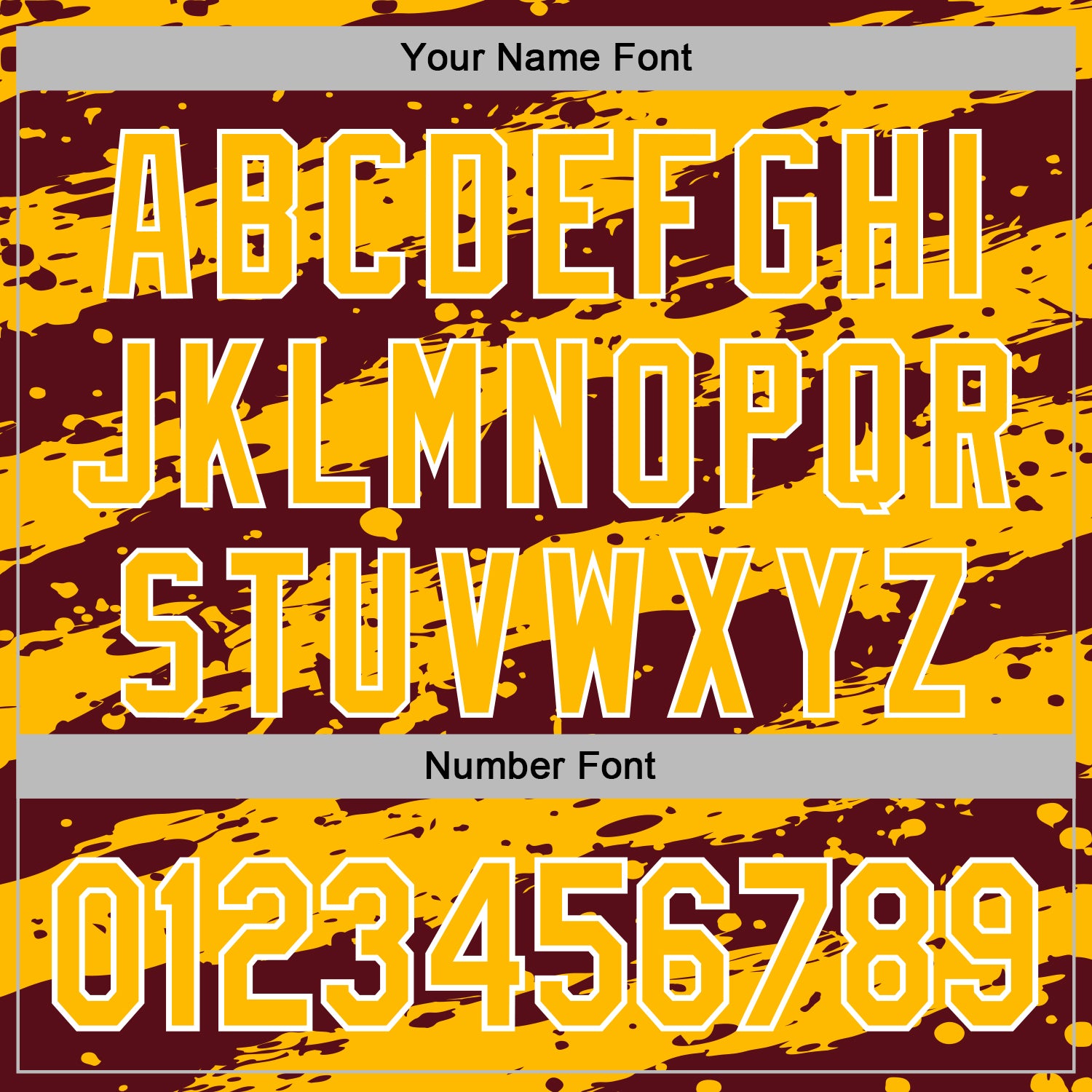 Custom Stitched Burgundy Gold-White Splash Torn Paper Style Sports Pullover Sweatshirt Hoodie