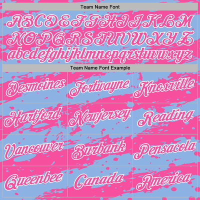 Custom Stitched Light Blue Pink-White Splash Torn Paper Style Sports Pullover Sweatshirt Hoodie