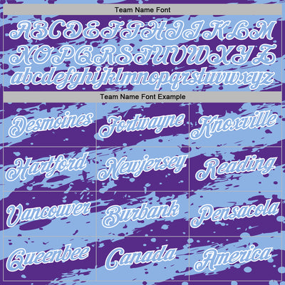 Custom Stitched Purple Light Blue-White Splash Torn Paper Style Sports Pullover Sweatshirt Hoodie