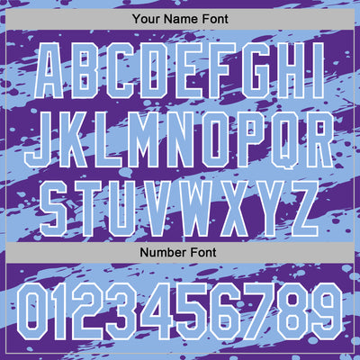 Custom Stitched Purple Light Blue-White Splash Torn Paper Style Sports Pullover Sweatshirt Hoodie