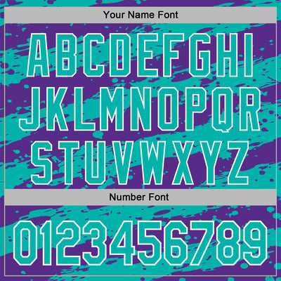 Custom Stitched Purple Aqua-White Splash Torn Paper Style Sports Pullover Sweatshirt Hoodie