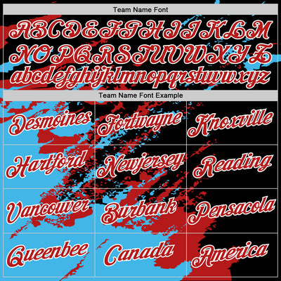 Custom Stitched Black Red Sky Blue-White 3D Pattern Design Abstract Fragment Art Splash Sports Pullover Sweatshirt Hoodie