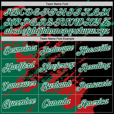 Custom Stitched Black Kelly Green Red-White 3D Pattern Design Abstract Fragment Art Splash Sports Pullover Sweatshirt Hoodie