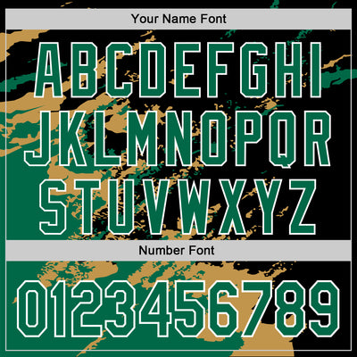 Custom Stitched Black Kelly Green Old Gold-White 3D Pattern Design Abstract Fragment Art Splash Sports Pullover Sweatshirt Hoodie