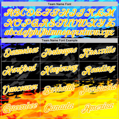 Custom Stitched Black Yellow Blue-White 3D Pattern Design Splash Sports Pullover Sweatshirt Hoodie