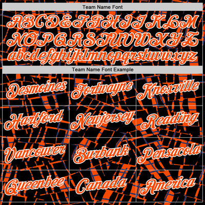 Custom Stitched Black Orange-White 3D Pattern Design Line Sports Pullover Sweatshirt Hoodie
