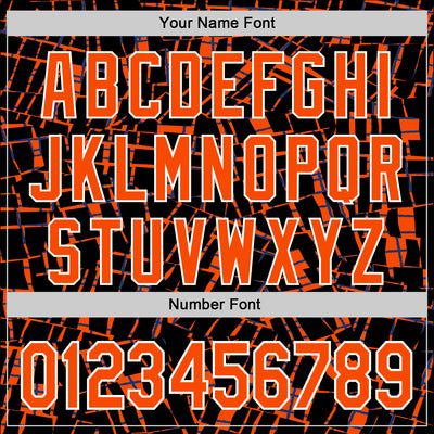 Custom Stitched Black Orange-White 3D Pattern Design Line Sports Pullover Sweatshirt Hoodie